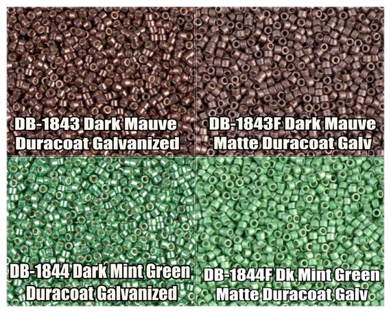 11/0 Miyuki Delica Beads, DB1843, DB1843F, DB1844, DB1844F - 5g