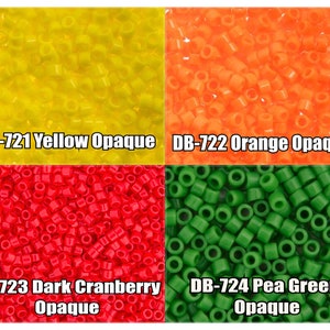 11/0 Miyuki Delica beads, DB721, DB722, DB723, DB724 - 5g, 10g