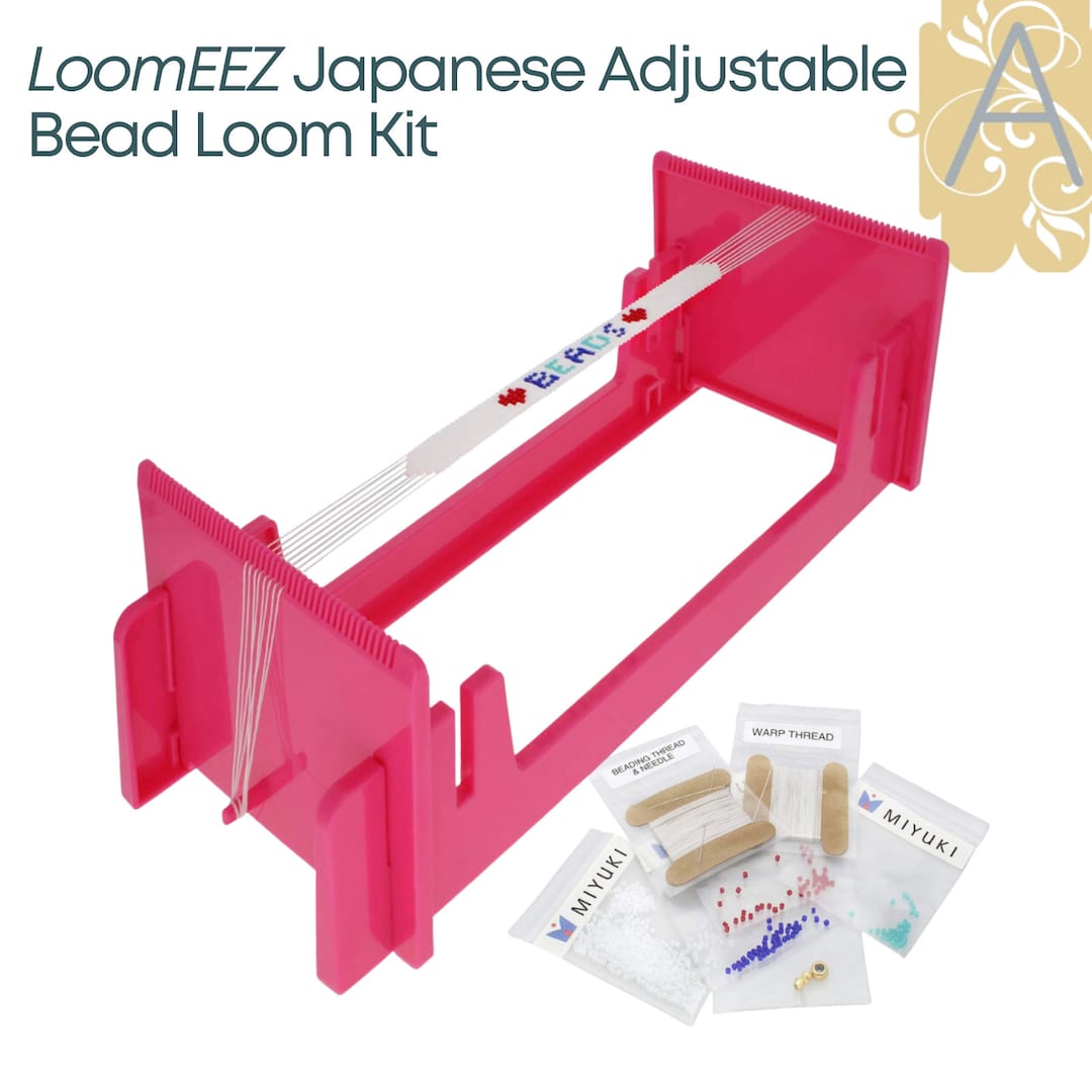 Bead Loom Kit Beadsmith LoomEEZ - Complete Japanese Bead Weaving Set With  Adjustable Loom DIY Bracelet Making Kit, image size:1080x1080