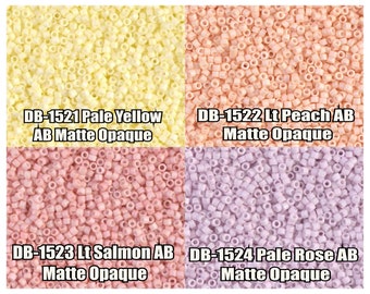 11/0 Miyuki Delica beads, DB1521, DB1522, DB1523, DB1524 - 5g, 10g