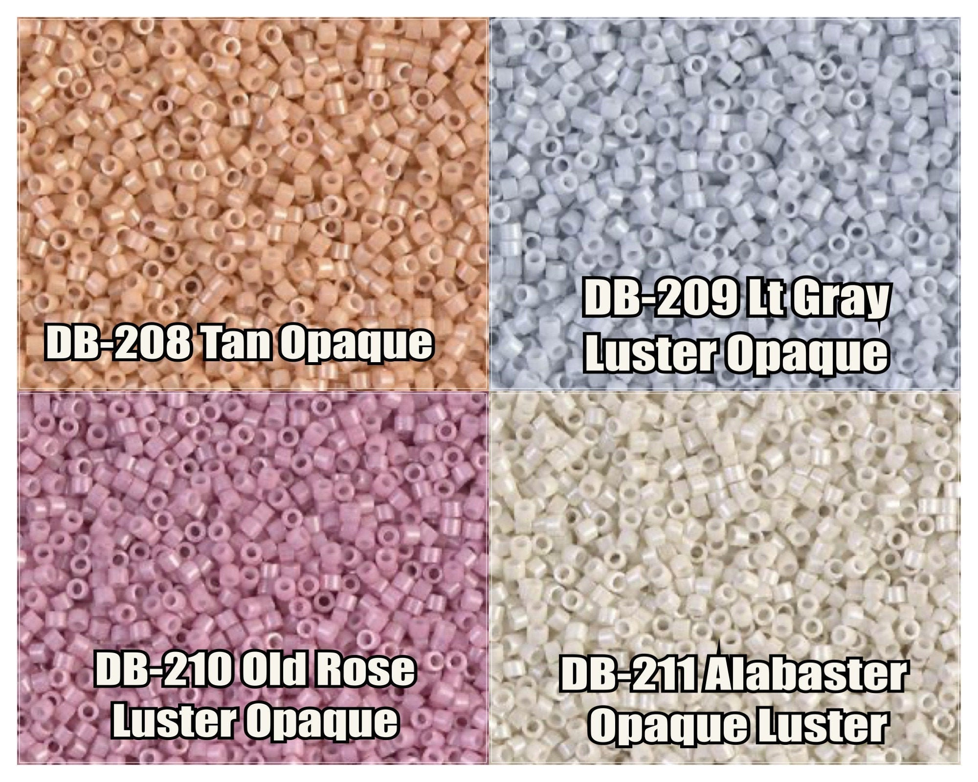 miyuki0208。 11/0 Miyuki Delica Beads, DB208, DB209, DB210, DB211 - 5g, 10g - Etsy