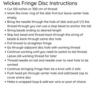 Danielle Wickes Fringe Discs, for Fringe Earrings, 8 or 10mm, Tutorial image 4