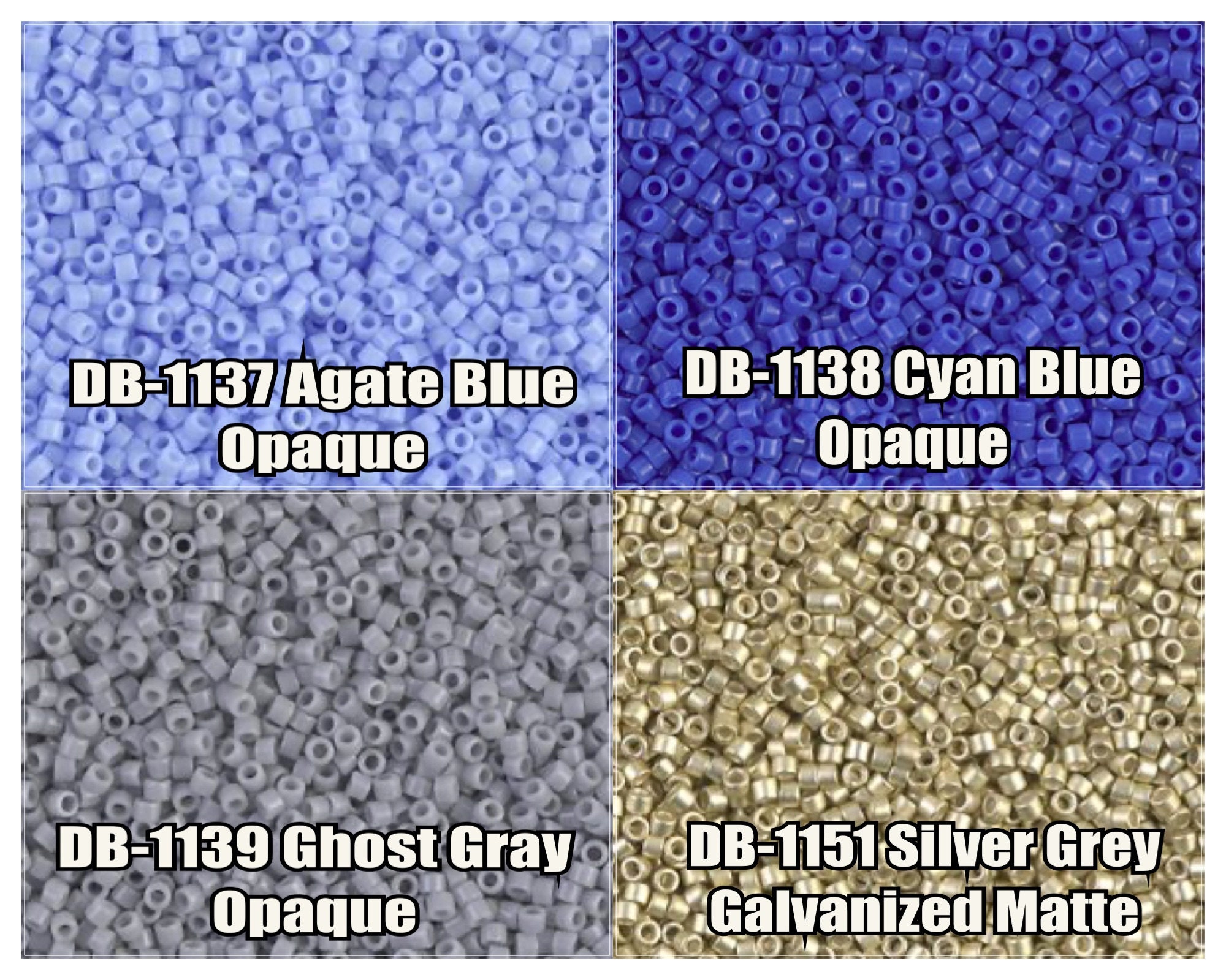 Size 11/0 Delica: Opaque Agate Blue (db1137)