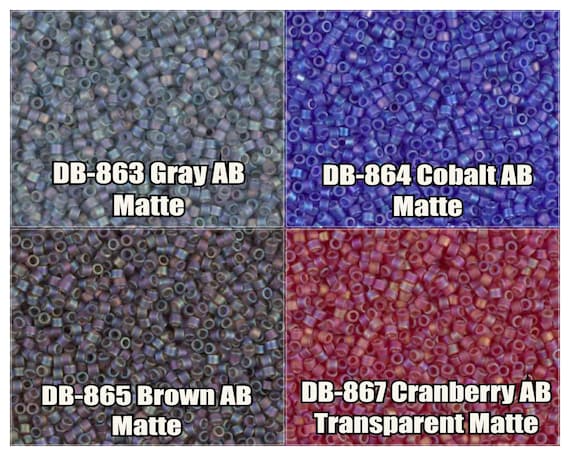 11/0 Miyuki Delica Beads, DB863, DB864, DB865, DB867 - 5g, 10g - Etsy
