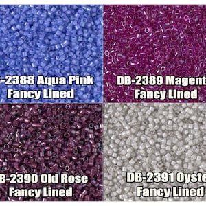 11/0 Miyuki Delica Perlen, DB2388, DB2389, DB2390, DB2390, DB2391 - 5g, 10g
