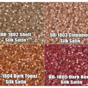 11/0 Miyuki-delica-kralen, DB1802, DB1803, DB1804, DB1805: 5 g, 10 g