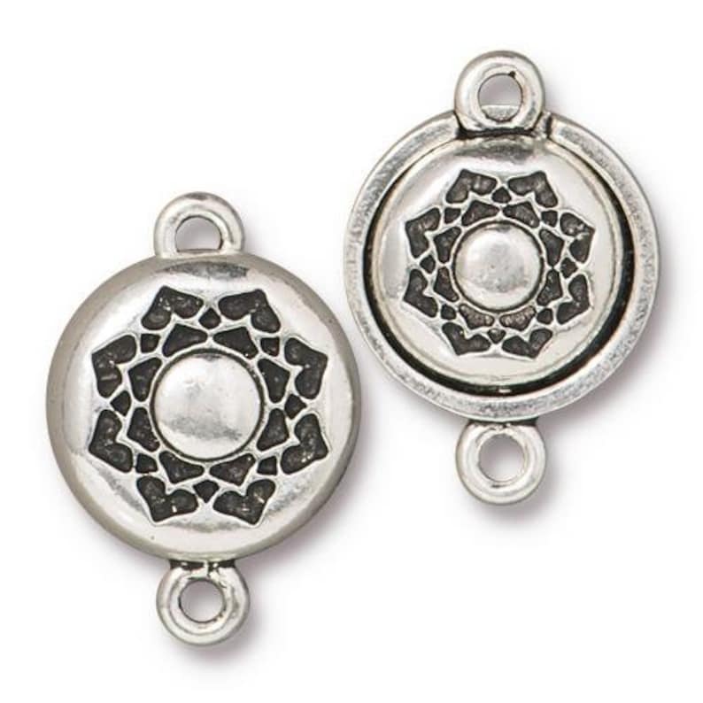 Bestselling LOTUS Magnetic Clasp, Very Secure, TierraCast, 4 Finishes Antique Silver 1 Set