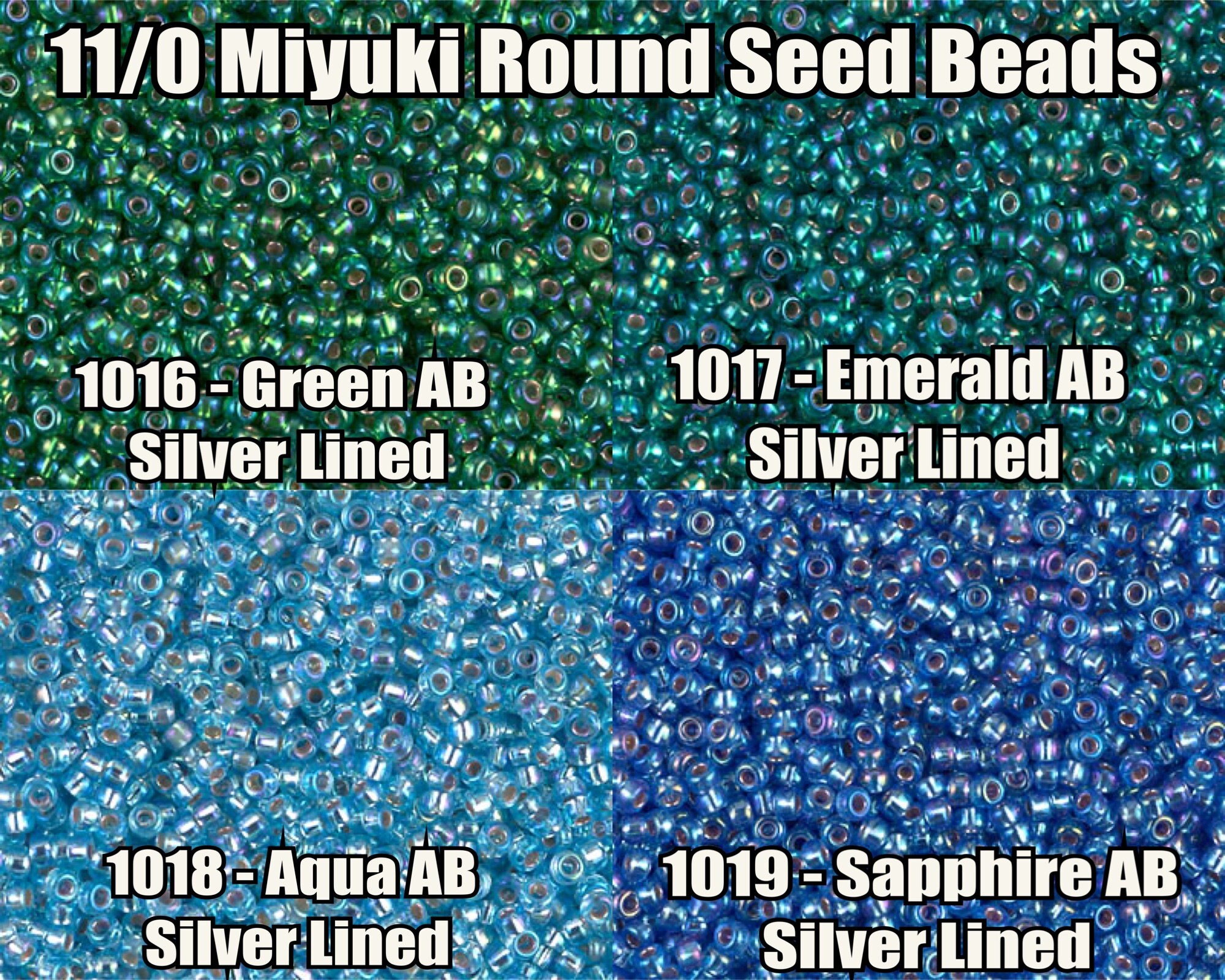 11-1017, Miyuki 22g S/L Emerald AB 11-1017, Miyuki 22g S/L Emerald AB