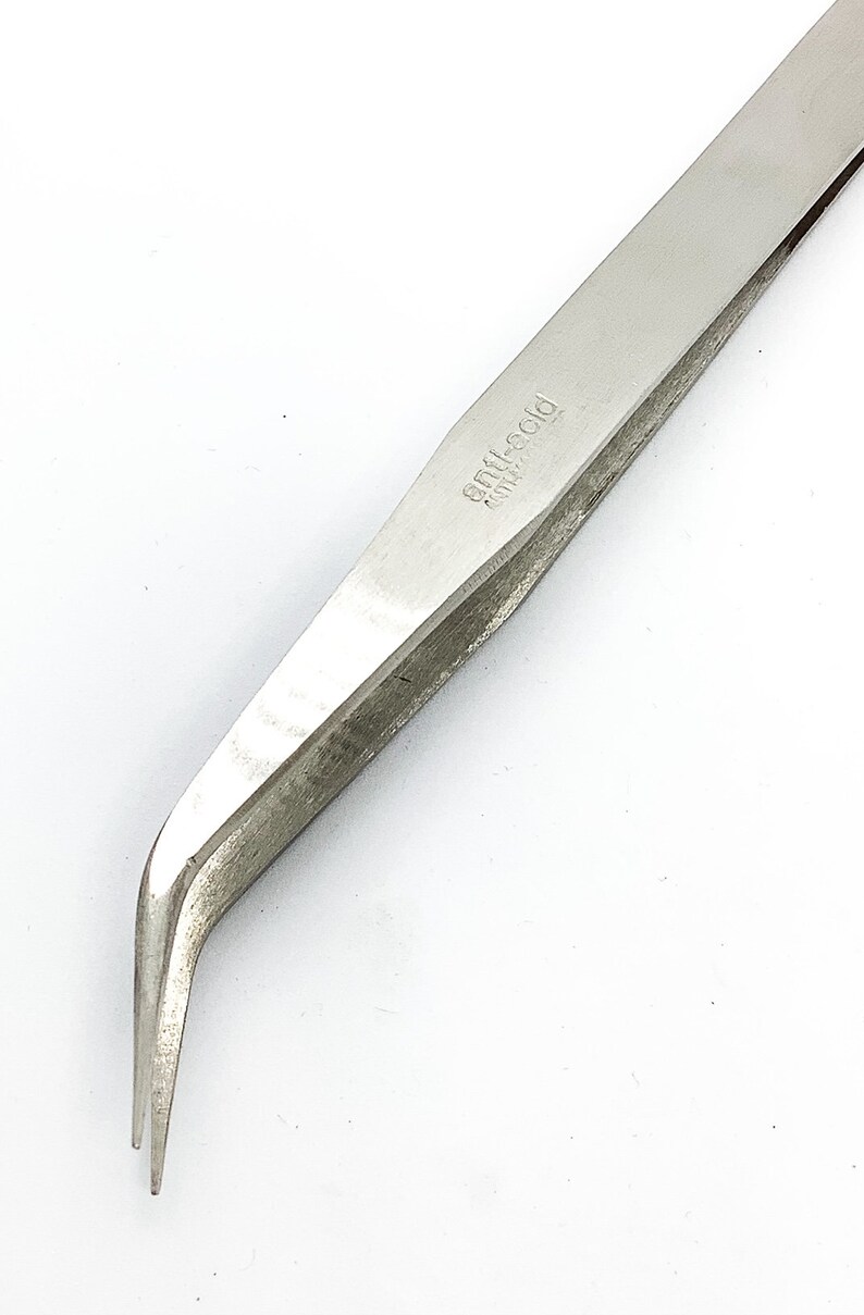 Bent Nose Stainless Steel Tweezers for Knotting & Pick up Etsy