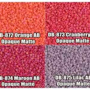 11/0 Miyuki Delica beads, DB872, DB873, DB874, DB875 - 5g, 10g