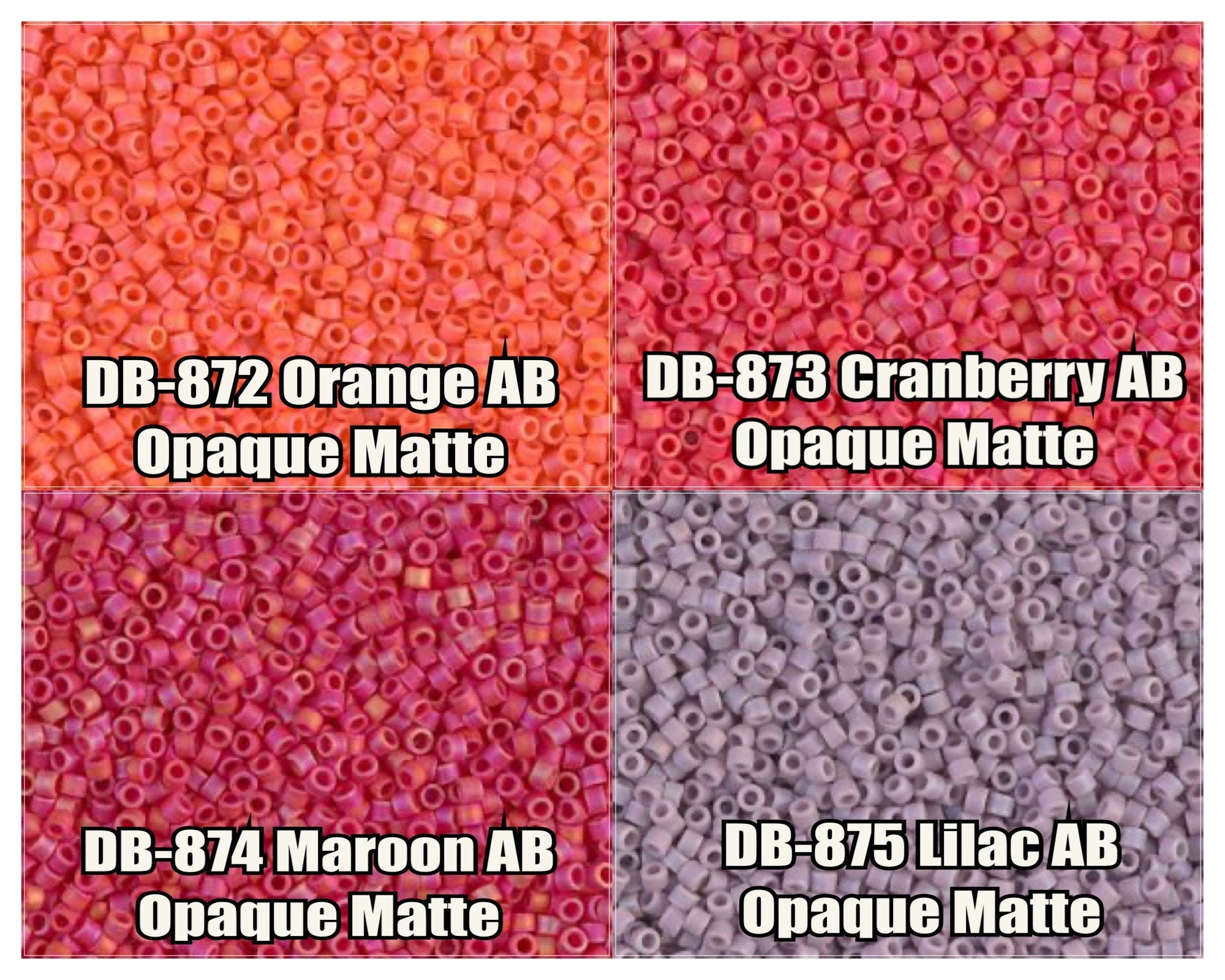 11/0 Miyuki Delica Beads, DB872, DB873, DB874, DB875 - 5g, 10g - Etsy
