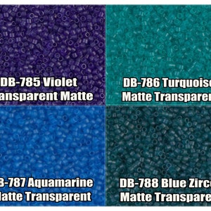 11/0 Miyuki Delica beads, DB785, DB786, DB787, DB788 - 5g, 10g