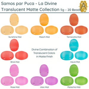 Samos par Puca, La Divine Translucent Matte Collection, 5g. 8 colors