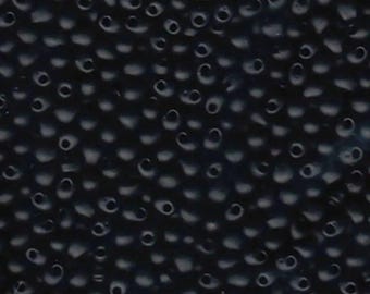 Miyuki Drop Beads 3.4mm, DP-401F, Matte Black, 10g