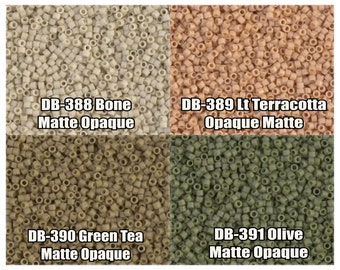 11/0 Miyuki-delicakralen, DB388, DB389, DB390, DB391 - 5 g, 10 g