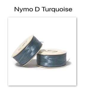 Nymo® Garn Größe D, Unterfaden, 21 Farben, 64m Turquoise