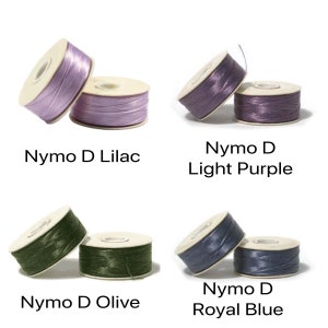 Nymo® tråd i storlek D, spole, 21 färger, 64 yards/58,5 m bild 5