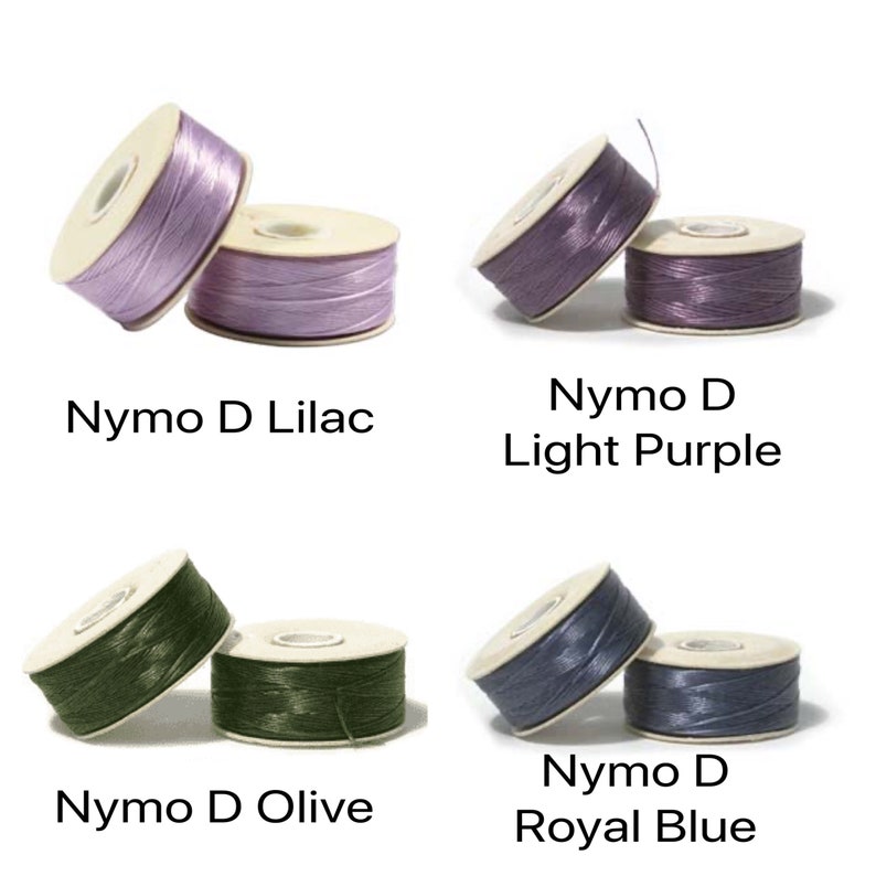 Nymo® tråd i storlek D, spole, 21 färger, 64 yards/58,5 m bild 5