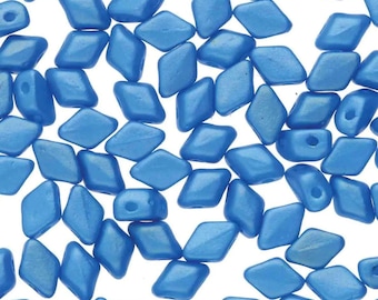 Mini Gemduo Beads, Gold Shine Cornflower Blue, 5g