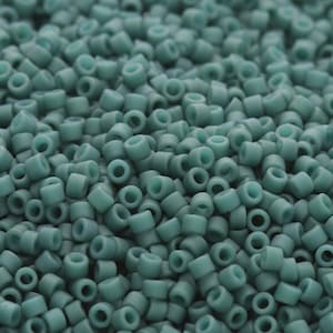 11/0 Delica Beads, DB2407 Matte Aqua, 5 grams