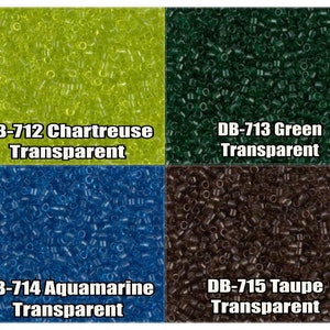 11/0 Miyuki Delica Perlen, DB712, DB713, DB714, DB715 - 5g, 10g