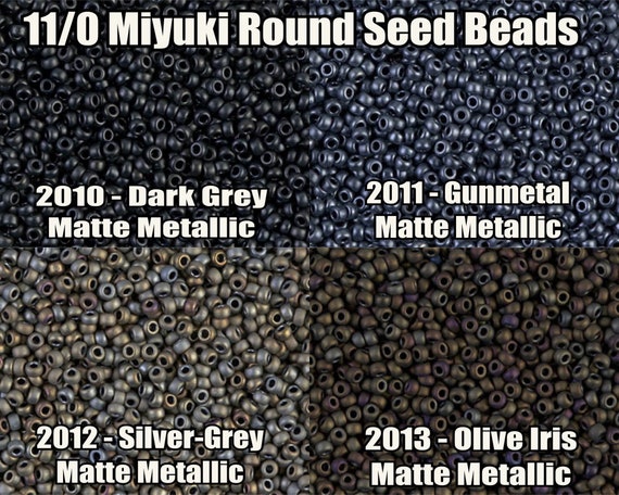 11-2011, Miyuki 22g Matte Metallic Gunmetal 11-2011, Miyuki 22g Matte Metallic Gunmetal