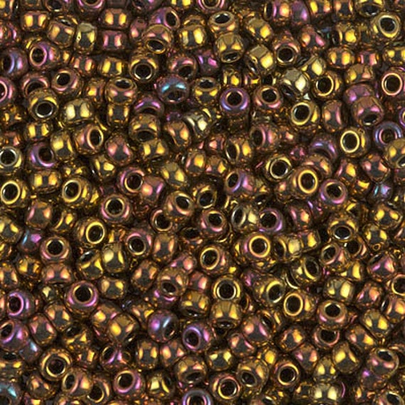 Gold Luster Raspberry - 1.5mm Cube, Toho 8.2g Gold Luster Raspberry - 1.5mm Cube, Toho 8.2g