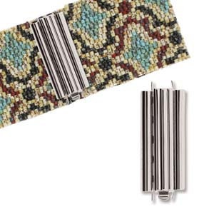 10x29mm BEADSLIDE Tube Clasp, BAR DESIGN for Delicas & up to 8\0 Seed Beads