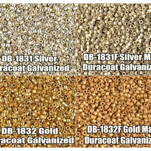 11/0 Miyuki Delica beads, DB1831, DB1831f, DB1832, DB1832f