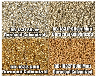 11/0 Miyuki Delica beads, DB1831, DB1831f, DB1832, DB1832f
