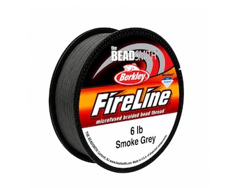 FireLine 6 lb Smoke Grey Braided Beading Thread –50, 125 or 300 Yards
