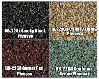 11/0 Miyuki Delica beads, DB2261, DB2262, DB2263, DB2264 - 5g, 10g