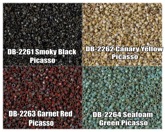 11/0 Miyuki Delica Beads, DB2261, DB2262, DB2263, DB2264 - 5g, 10g