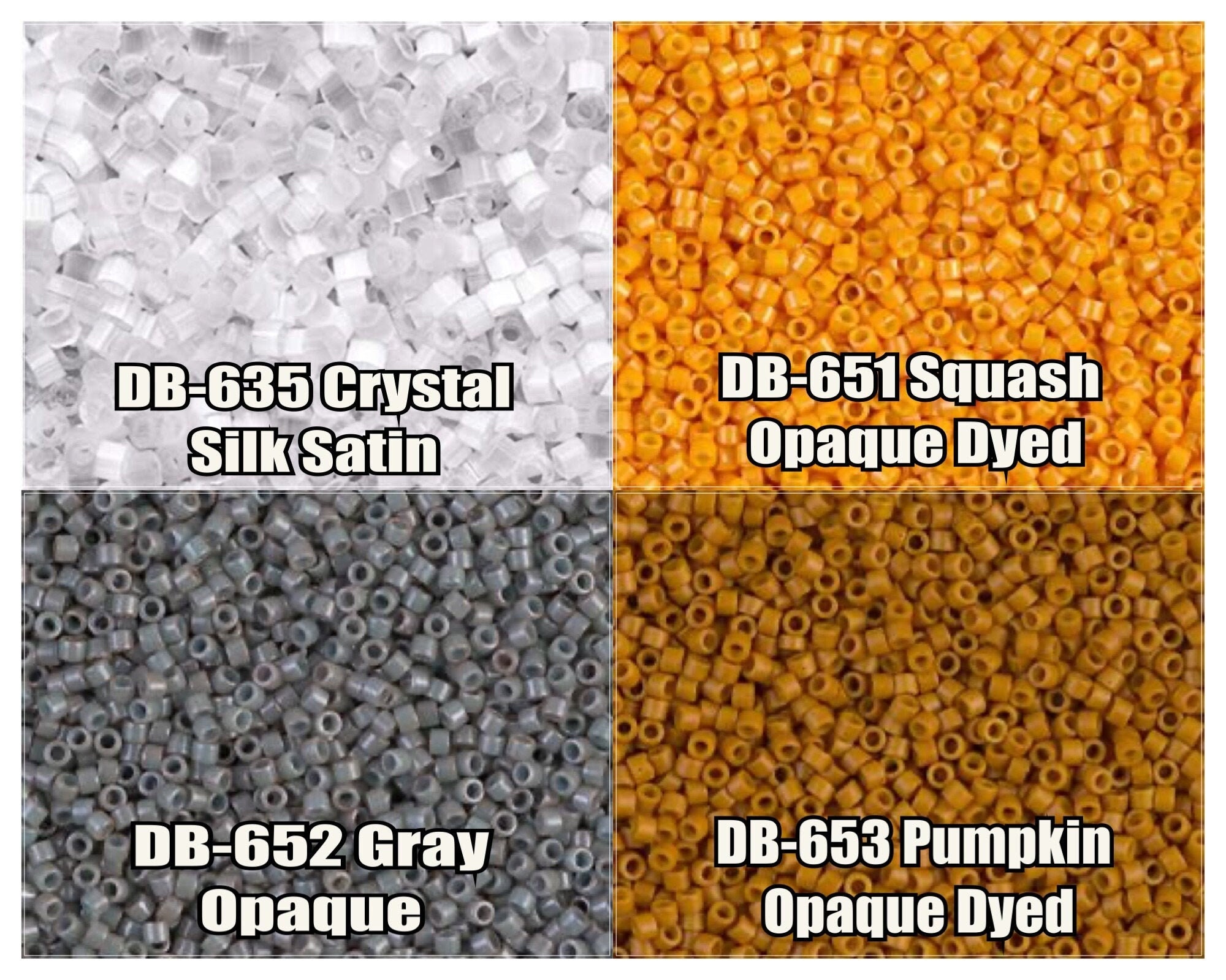 11/0 Miyuki Delica Beads, 5g, 10g, DB635, DB651, DB652, DB653 - Etsy