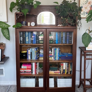 Glass Door Book Cabinets Vintage - Etsy
