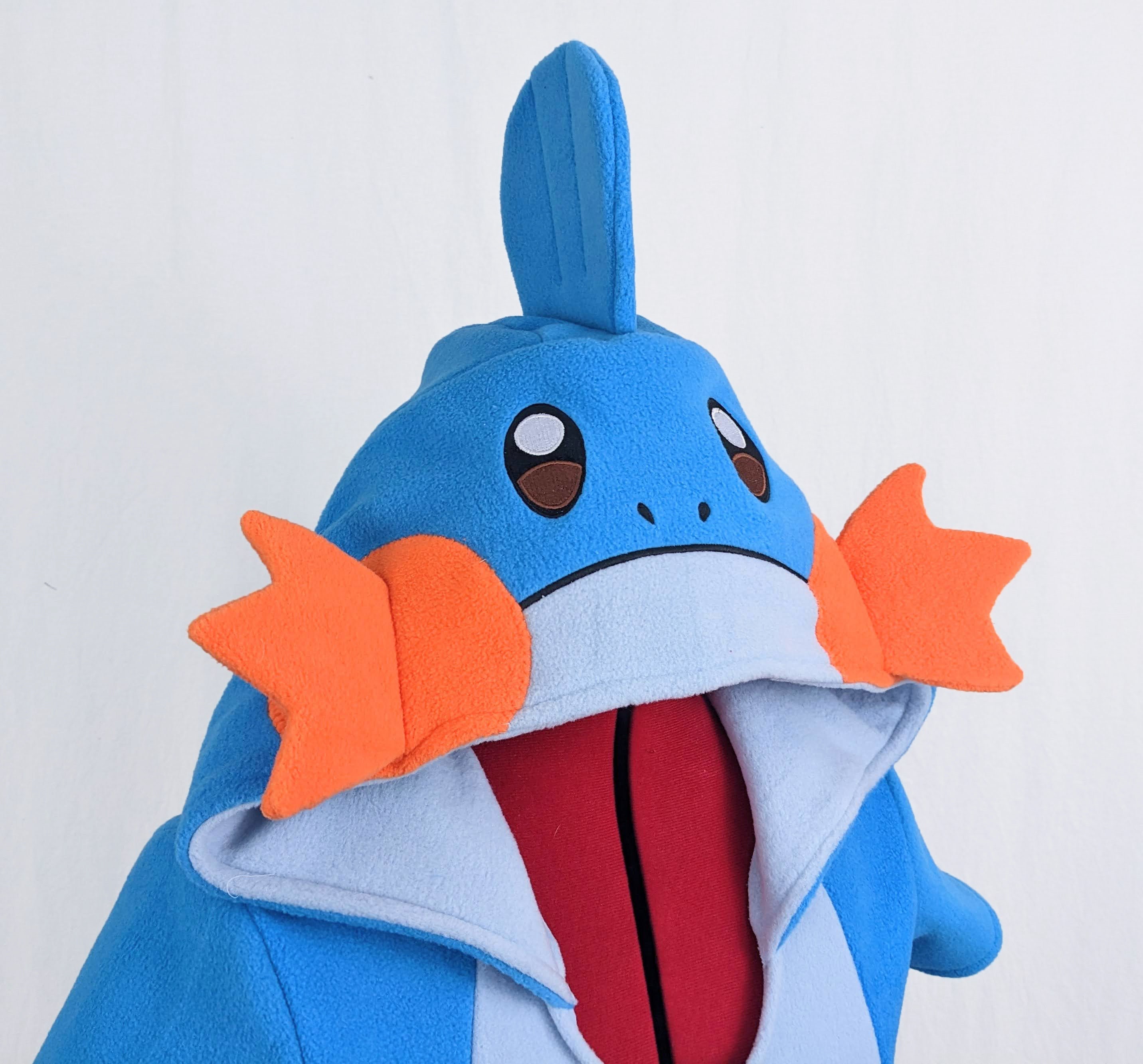 Mudkip Inspired Kigurumi Dress Handmade Water Pokemon Fleece Cosplay mudkip-inspired-kigurumi-dress-handmade-water-pokemon-fleece-cosplay