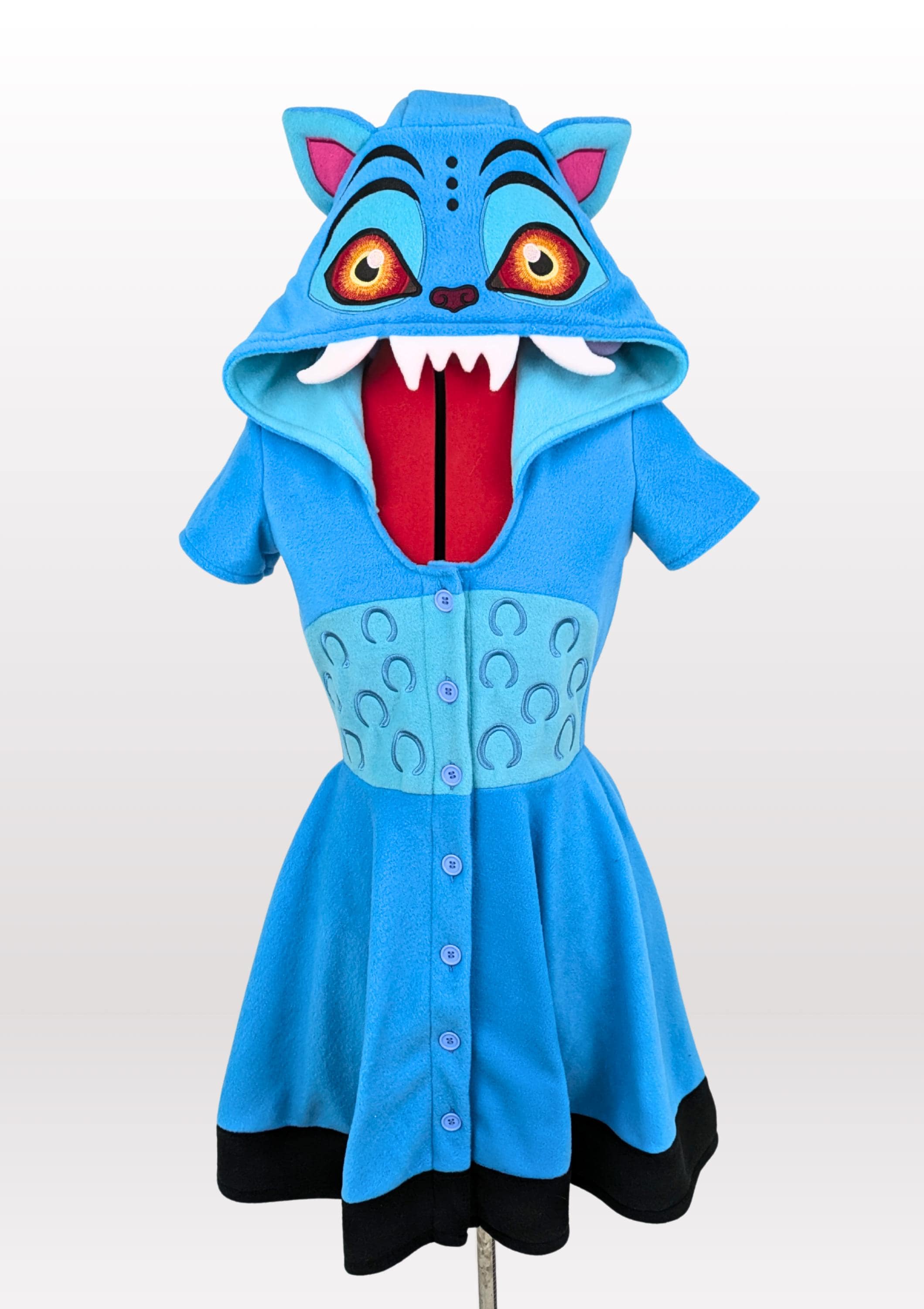 Derpy Tiger Inspired Kigurumi Dress Handmade Embroidered Kpop