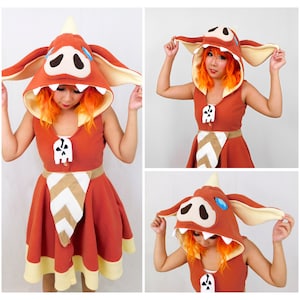 Bokoblin Inspired Kigurumi Dress Handmade Legend Of Zelda Fleece Cosplay for Women, Comfy Halloween Costume, Custom Sizing Available