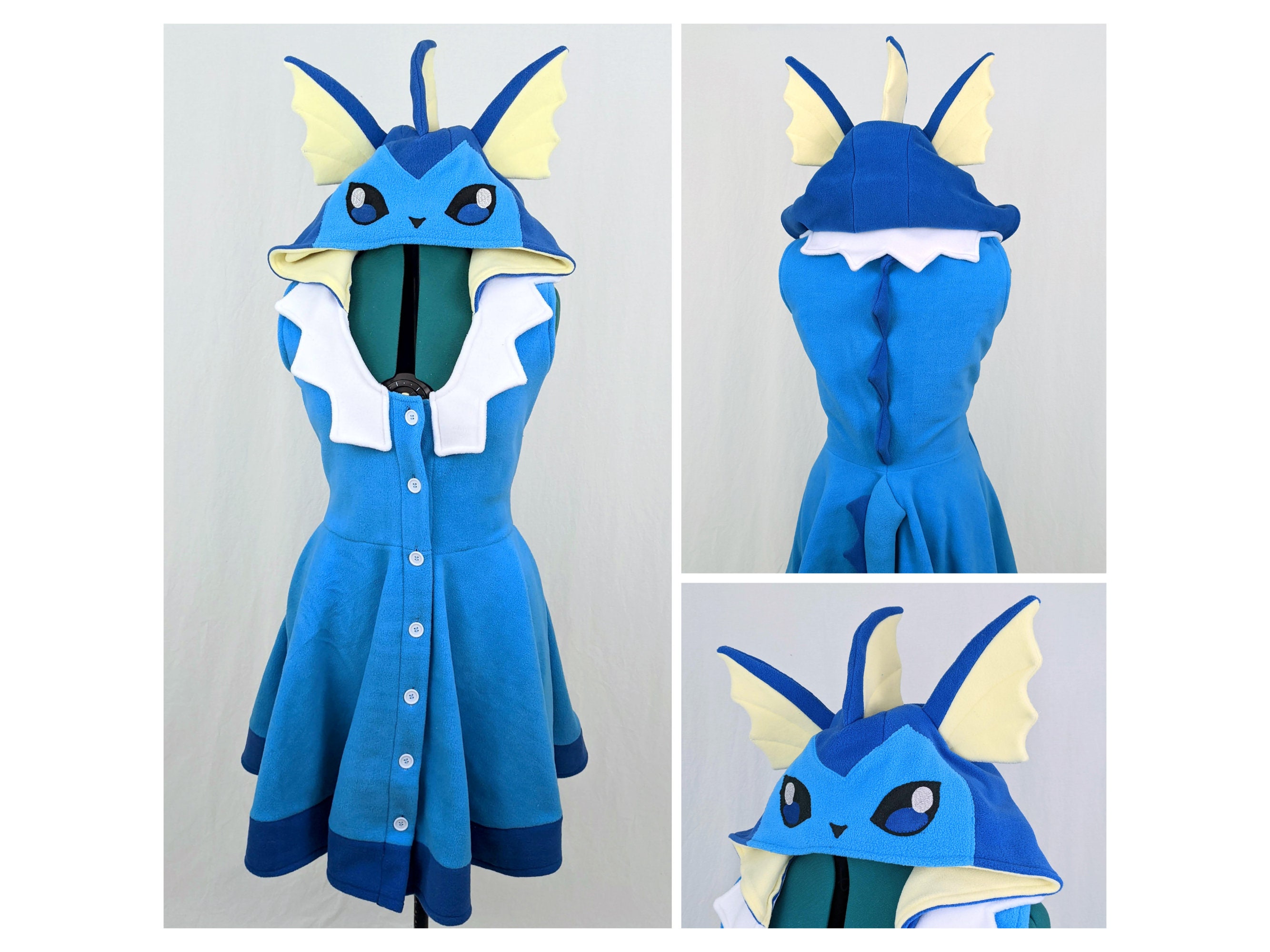 シャワーズ風着ぐるみドレス ハンドメイドフリースウォーターポケモンコスプレ 女性用 快適なハロウィンコスチューム カスタムサイズあり - Etsy 日本