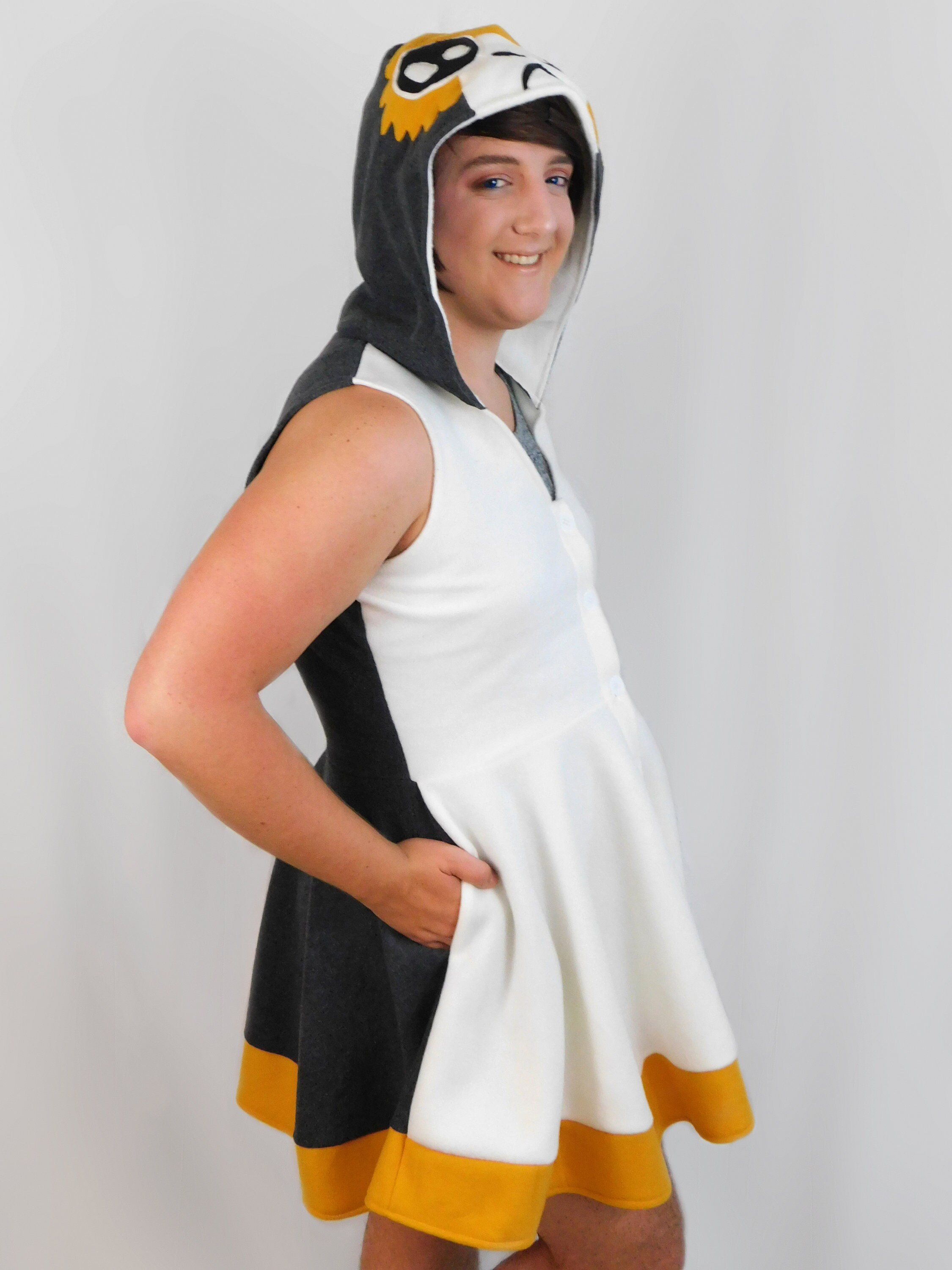 Porg Inspired Kigurumi Dress Handmade Star Wars Fleece Cosplay For porg-inspired-kigurumi-dress-handmade-star-wars-fleece-cosplay-for