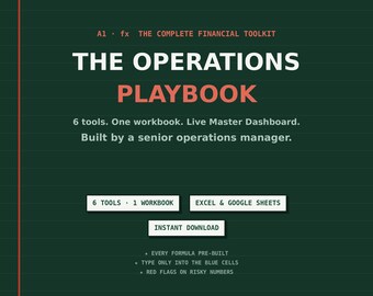 Small Business Finance Spreadsheet Bundle | Cash Flow, P&L, Pricing, Break-Even, Startup Cost Planner | Excel and Google Sheets Template