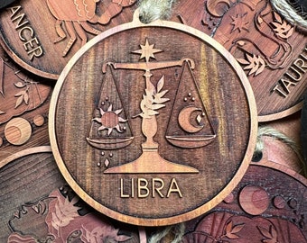 Signe du zodiaque Ornement de cèdre