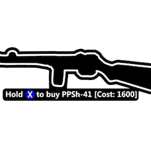 Señal de madera BO3 para comprar pistola de pared PPSh-41
