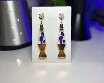 Boucles d'oreilles classiques lampe à lave