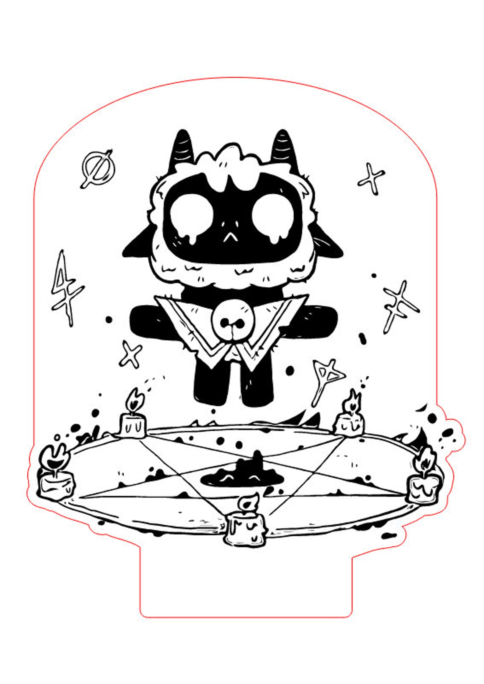 Cult of the Lamb LED Acrylic Light - Etsy