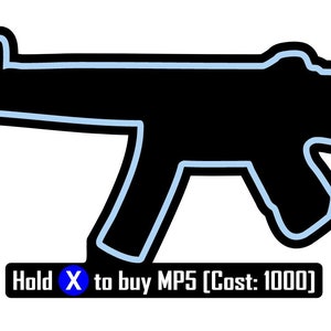 Pistola de pared MP5 Comprar letrero de madera BO2