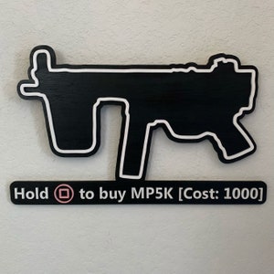 MP5K Wall Gun Comprar letrero de madera