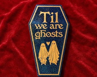 jusqu'à ce que nous soyons des fantômes | Décoration murale amour fantasmagorique | Couple fantôme romantique gothique | Maison d'Halloween