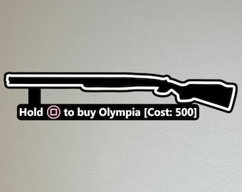 Panneau mural Olympia pour achat d'un pistolet en bois