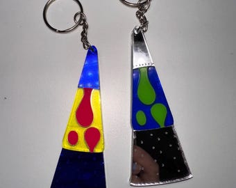 Porte-clés lampe à lave Wizard